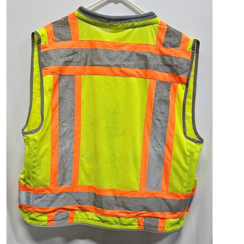 Radwear High Visibility Safety Vest Neon Yellow 3M Scotchlite Reflective Mesh L